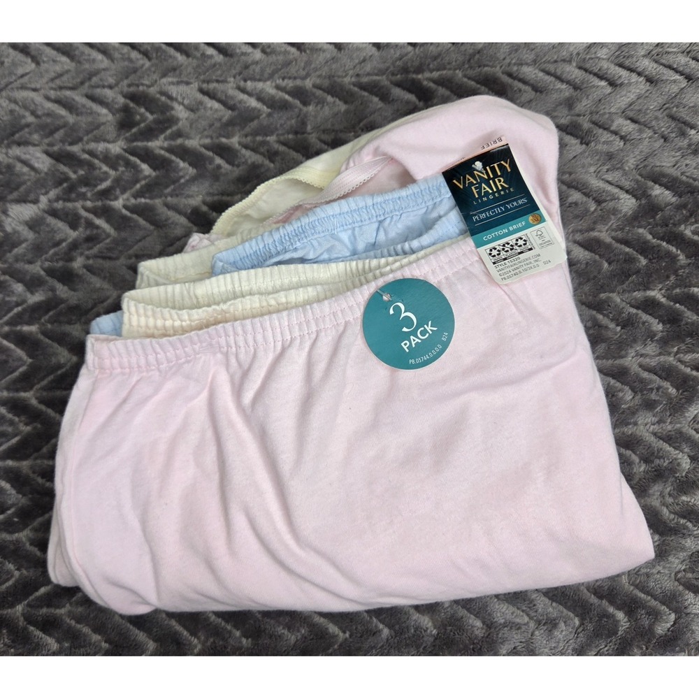 *NEW w/Tag Vanity Fair 3-Pack Full Coverage Perfectly Yours Cotton Briefs 10 3XL